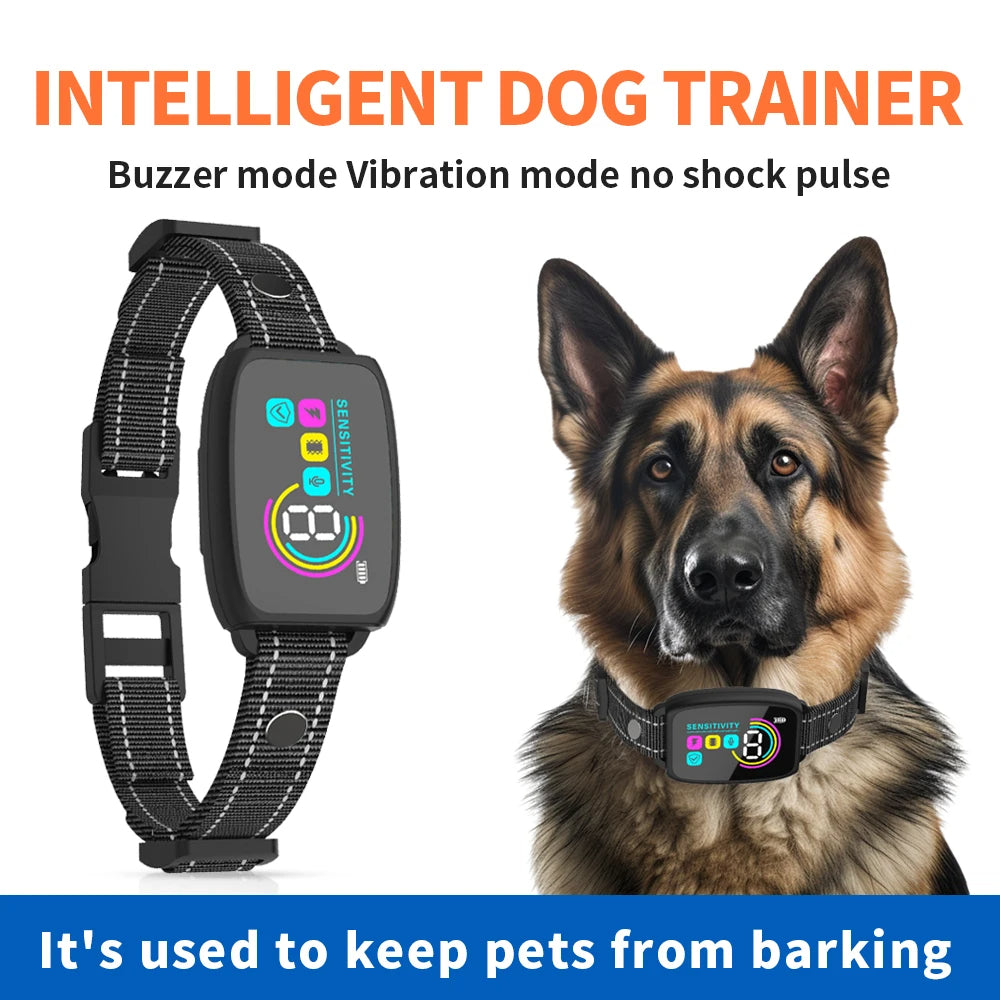 Collar Antiladridos Inteligente para Perros — Recargable, Pantalla Digital y Resistente al Agua IP67